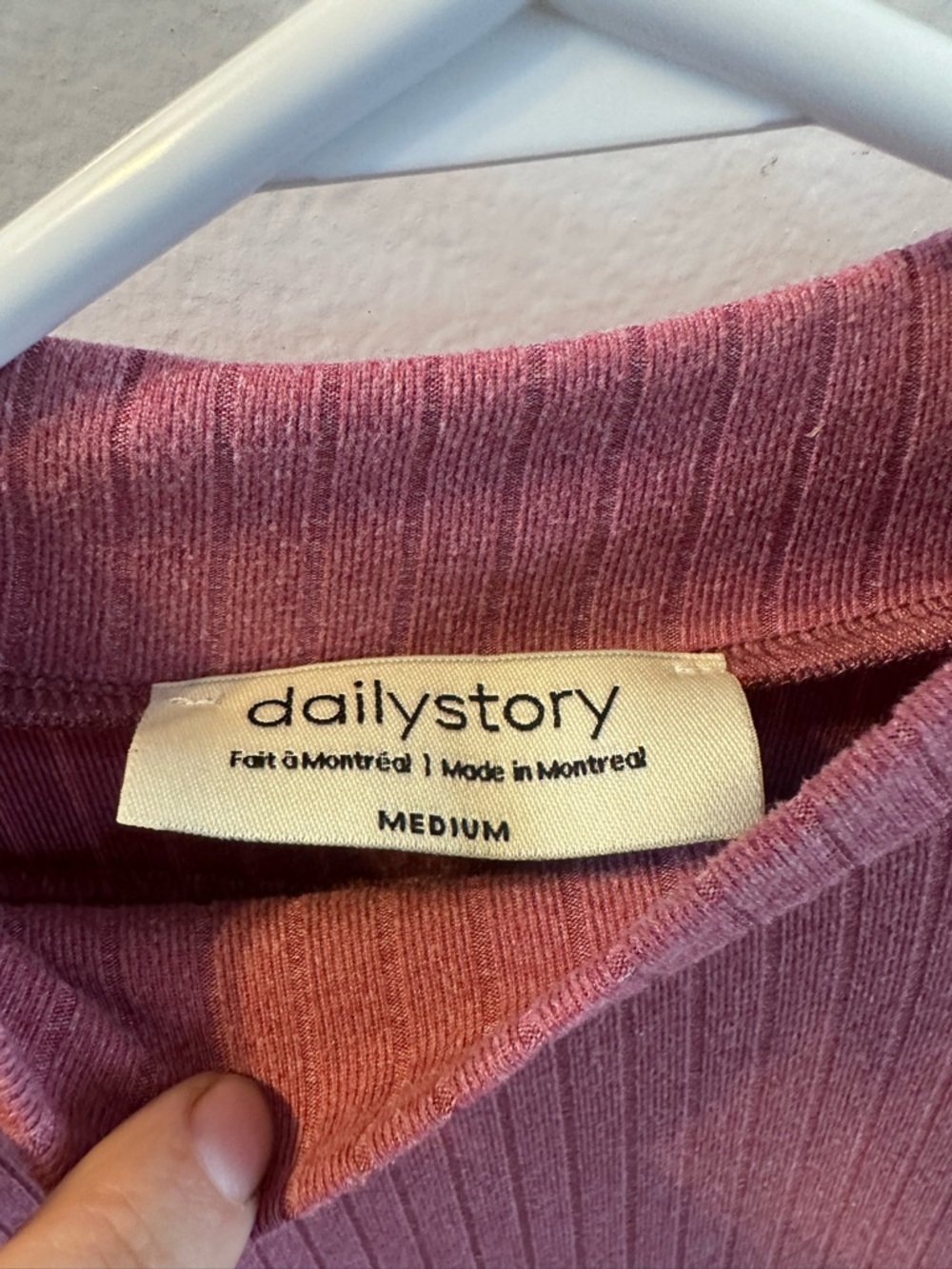 Daily Ritual Women's Pink Ribbed Top - Picture 4 of 7